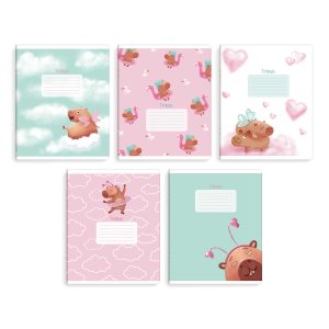 Тетрадь  12л Клетка 70898/ 10 КАПИБАРА-МИЛАШКА /А5+, мягкий переплёт (2