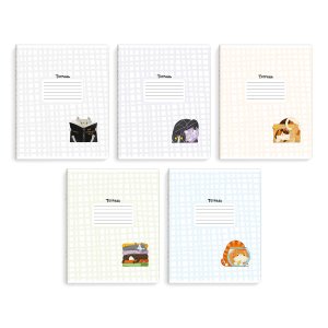 Тетрадь  12л Клетка 70900/ 10 ОЗОРНЫЕ КОТЫ /А5+, мягкий переплёт (2 ско