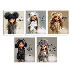 Тетрадь школьная ученическая, 18 л, клетка, арт. 70905/ 10 ДЕВЧОНКИ НА СТИЛЕ /А5+, мягкий переплёт (