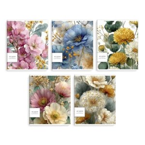 Тетрадь  48л Клетка Цветы 70943