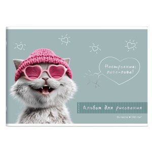 Альбом 24л ЛОВА ЛОВА КОТ на скрепке 73129 