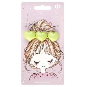 Заколка для волос Зажим СЕРДЕЧКИ 1 шт в наборе 6,5 см 71770