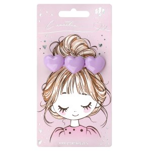 Заколка для волос Зажим СЕРДЕЧКИ 1 шт в наборе 6,5 см 71771