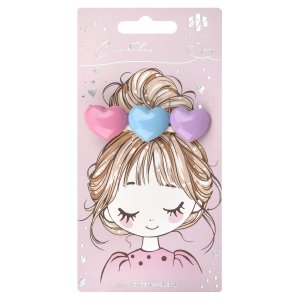 Заколка для волос Зажим СЕРДЕЧКИ 1 шт в наборе 6,5 см 71772