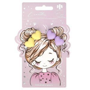Набор заколок для волос Зажим СЕРДЕЧКИ в наборе 2шт 4 см 71785