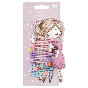 Набор заколок для волос клик-клак ЗЕФИРНЫЕ СНЫ 5,2 см  6 шт в наборе 71743