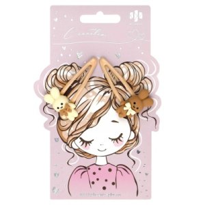 Набор заколок для волос клик-клак ЗАЙКИ 5,5 см  2 шт в наборе 71748