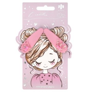 Набор заколок для волос клик-клак КОРОНЫ 5,5 см  2 шт в наборе 71724