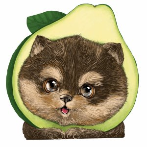 Блокнот 30л АВОКАДОПЕС 120х117 мм фигурная вырубка мягкий переплёт 63037