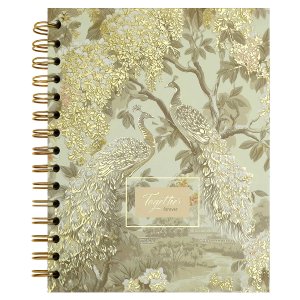 Записная книжка 96л ПАВЛИНЫ А5+ 164х204 мм твёрдый переплёт на гребне 73401