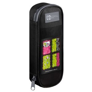 Пенал 1 секц ЖЕЛЕЙНЫЕ МИШКИ 20.5х7.5х4 см полиэстер молния нашивки из ткани 65516