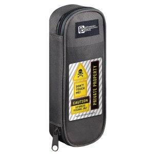 Пенал 1 секц ЧАСТНАЯ СОБСТВЕННОСТЬ 20.5х7.5х4 см полиэстер молния нашивки из ткани 65517