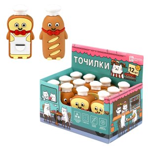 Точилка КОТОКАФЕ 12 шт ассорти полистирол бирюзовый коричневый 1 отв 72629