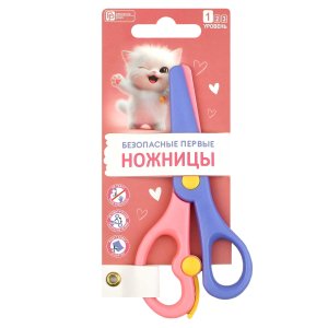 Ножницы ОЗОРНОЙ КОТЕНОК розовый, голубой 73670