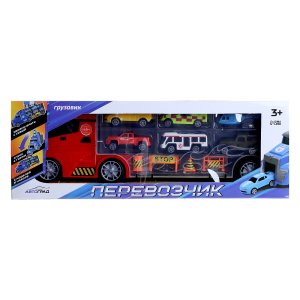 Грузовик Перевозчик в комплекте 6 машин и дорожные знаки 7695399