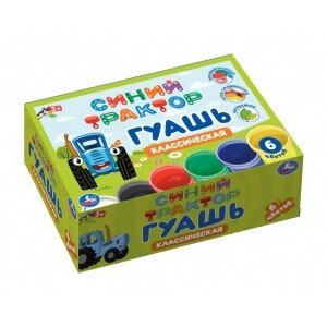 Гуашь 6цв Синий Трактор 20мл 52014-STR