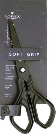 Ножницы 185мм SOFT-GRIP SUPERIOR черн эргоном ручки пласт LXSCSG185-SP