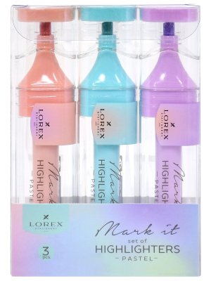 Набор текстовыделителей PASTEL 1-5 мм асс 3шт LXHLMT-P3