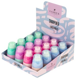 Точилка 2отв TWISTED TOWER с контейнером и ластиком асс LXSRMU-TT