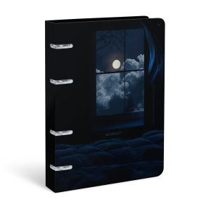 Тетрадь со сменным блоком 120 л  А4 клетка на кольцах NIGHT SHIFT мел карт софт тач LXNBCLA4-NS