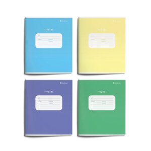 Тетрадь  12л Крупная Клетка Однотонные ВД-лак ТШКК12-ОД