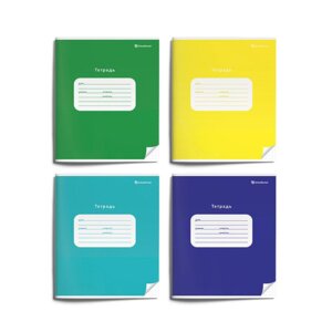 Тетрадь  12л Крупная Клетка Однотонные Яркие цвета ВД-лак ТШКК12-ЯЦ