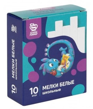 Мелки белые школьные 10шт квадратные МБ10-СФ