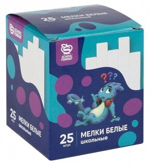 Мелки белые школьные 25шт квадратные МБ25-СФ