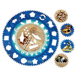 Спирограф для рисования Пираты дерево 2 зубчатых колеса 5 зубчатых кругов