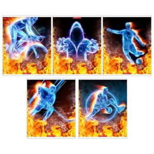 Тетрадь  48л Клетка Пламенный спорт твин УФ лак 13081/5