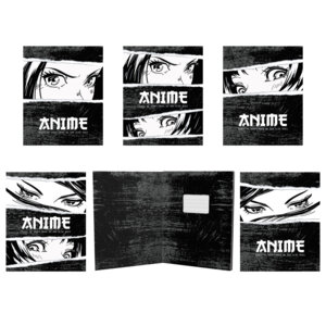 Тетрадь  48л Клетка текстура тисн цветн фольг конгрев Аниме глаза Sev 13506/5 174747