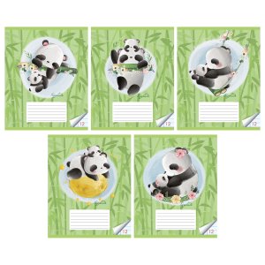 Тетрадь  12л Линия выб УФ двойной Панда мама 13718/5-EAC