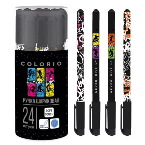 Ручка шар софт тач Colorio 24шт COLB-US10-125-PVC24