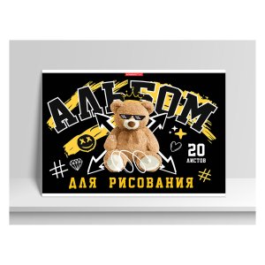 Альбом 20л твин УФ лак Крутой мишка Склейка 15396-EAC