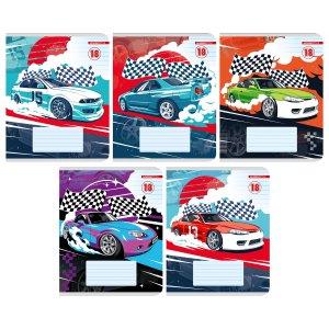 Тетрадь  18л Линия Гонки твин УФ лак 14719/5-EAC