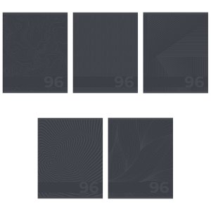 Тетрадь  96л Клетка твин уф лак Графит 15176/5-EAC