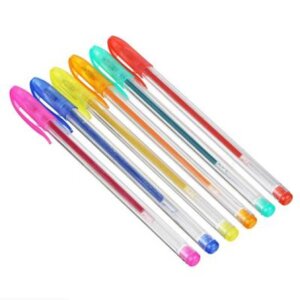 Набор ручек гелевых  6цв с блестками 614-052