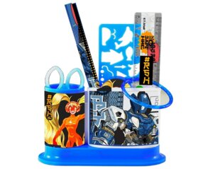 Органайзер канц. 7 пр.:(ножн 2 кар точилка, трафарет, линейка, подст РУССКИЕ СУПЕРГЕРОИ 234-055