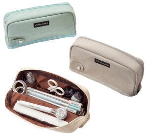 Пенал прямоугольный 20,5х10,5х6,5см, 1 отд., молния вокруг брезент 3цв 238-429