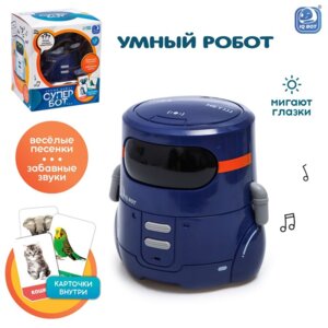 Умный робот СуперБот Super bot SL-05736C звук цвет синий 7598560