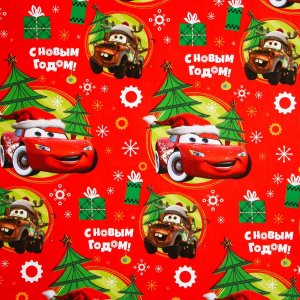 Бумага упаковочная 70х100см Тачки 4475429