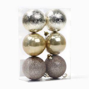 Набор шаров пластик 6см 6шт Жемчужные 10419999