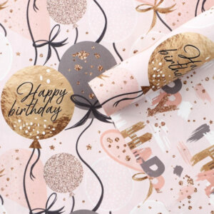 Бумага упаковочная 50х70см С днем рождения двухсторон глянц 7860492