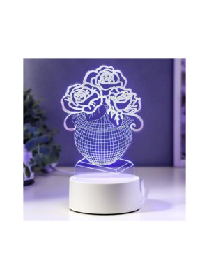 Светильник Ваза с цветами LED RGB от сети 4814583
