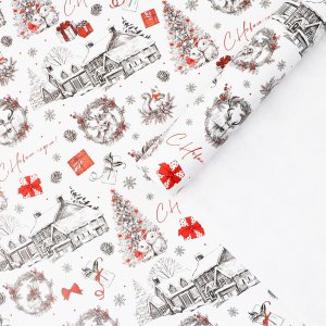 Бумага упаковочная глянц Новогодний шик 70×100см 9799463