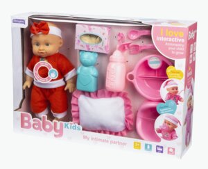 Пупс функциональный 28см с аксессуарами пьет писает звук 4 режима 1000148