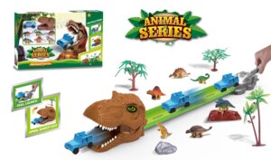 Гоночный автотрек с катапультой Диномания в комплекте 1 машинка 1002279