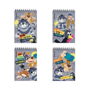 Записная книга А6 60л клетка Простоквашино на спирали MIX-PACK 060620154-54292