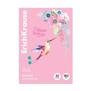 Бумага для акварели 20л А4 Колибри в папке 020817420-61646