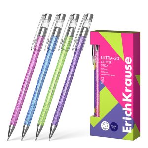 Ручка шар 0,7мм Синяя ULTRA-20 Stick Glitter Super Glide Technology 61032